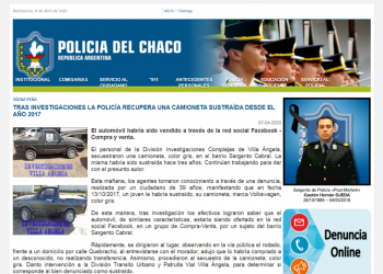 Sáenz Peña: investigaciones la policía recupera una camioneta sustraída desde el año 2017
