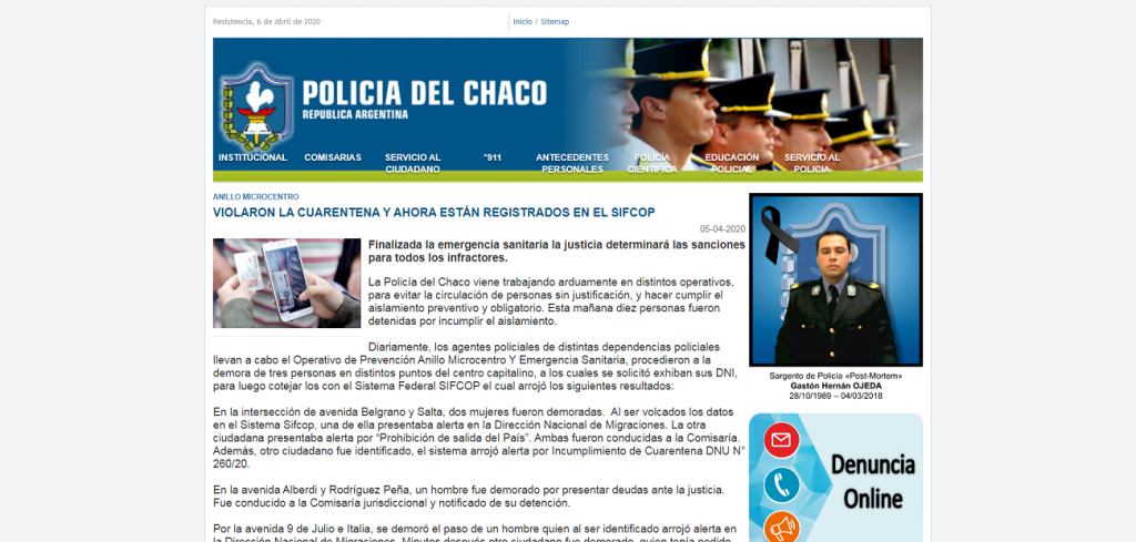 Resistencia: violaron la cuarentena y ahora estu00e1n registrados en el SIFCOP