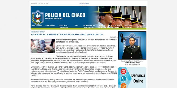 Resistencia: violaron la cuarentena y ahora estu00e1n registrados en el SIFCOP