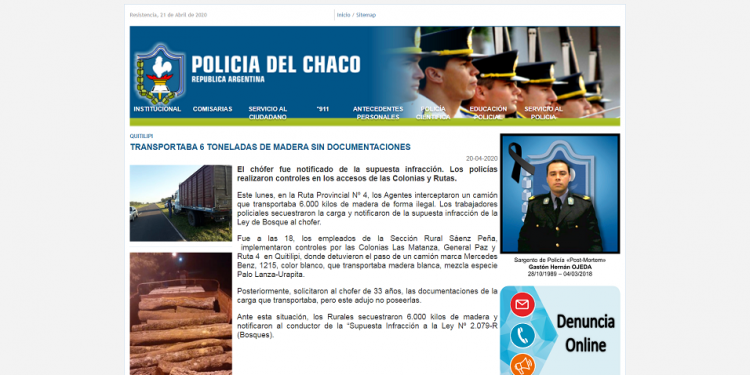 Quitilipi: transportaba 6 toneladas de madera sin documentaciones