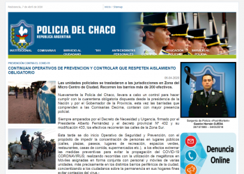 Chaco: continúan operativos de prevención y control  del aislamiento obligatorio por el COVID-19