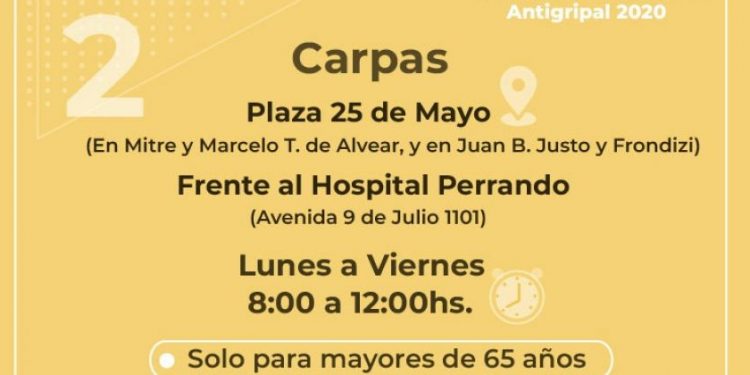 Campaña de vacunación antigripal: continúa con postas en lugares abiertos