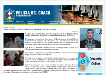 Pampa Del Infierno: agentes rurales recuperaron animales en cautiverio