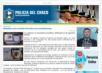 Puerto Tirol: demoran a dos jóvenes por circular con marihuana