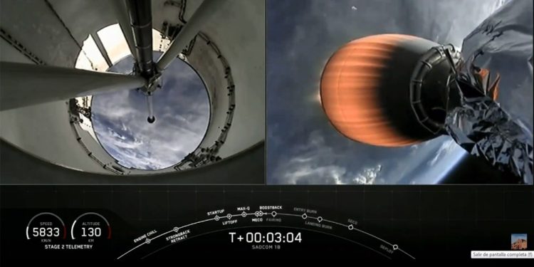 Argentina lanzó con éxito el Saocom 1B desde una base en Estados Unidos