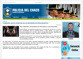 Tole, Tole en la zona sur de Resistencia acabó con cinco detenidos, secuestraron un arma blanca y una motocicleta