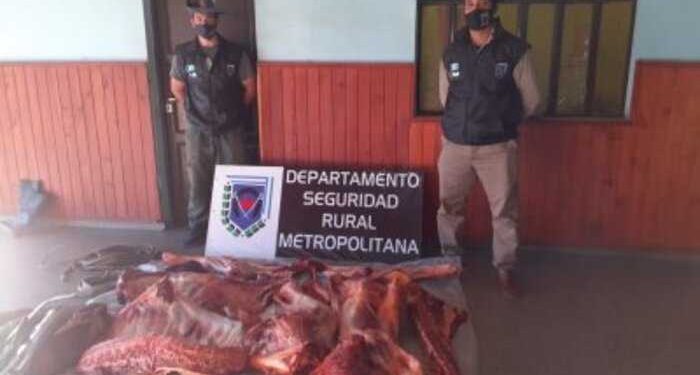Dos personas terminaron detenidas por faenar un animal sin permiso