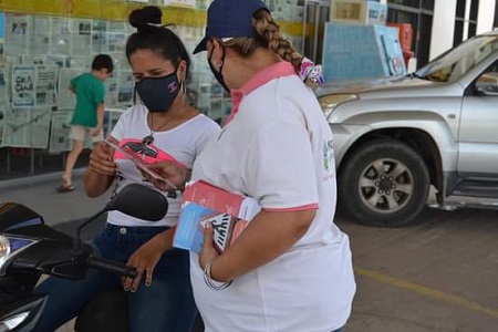 Barranqueras: Municipio realizó una jornada de “Concientización Vial” en la rotonda de Villa Monona