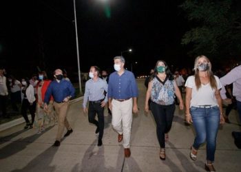 Margarita Belén: Capitanich inauguró obras de pavimento urbano, iluminación led y un nuevo vacunatorio en la localidad