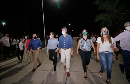 Margarita Belén: Capitanich inauguró obras de pavimento urbano, iluminación led y un nuevo vacunatorio en la localidad