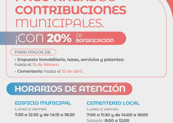 El Municipio de Barranqueras brinda importantes facilidades de pago para tributos atrasados, y bonificación por pago adelantado