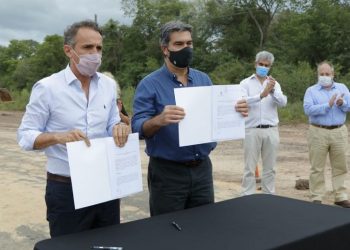 Capitanich y Katopodis visitaron los avances de la pavimentación de la Ruta 7 entre Plaza y Colonias Unidas
