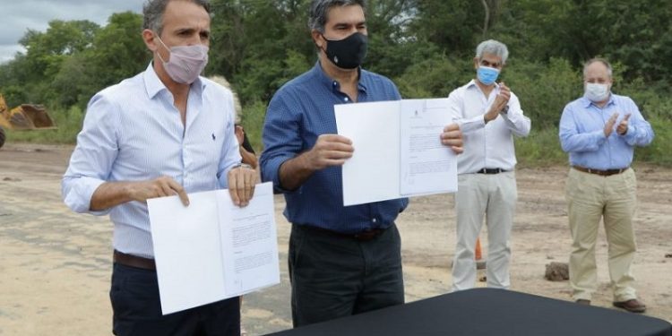 Capitanich y Katopodis visitaron los avances de la pavimentación de la Ruta 7 entre Plaza y Colonias Unidas
