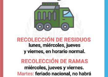 La municipalidad de Barranqueras informa como será la recolección de residuos