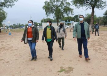 El gobierno inauguró una plaza y desagües pluviales en Fuerte Esperanza