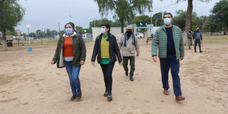 El gobierno inauguró una plaza y desagües pluviales en Fuerte Esperanza