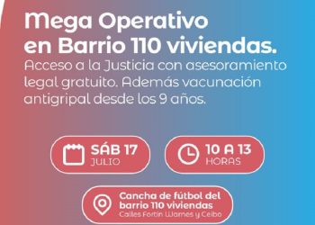 Este sábado 17 nuevo gran operativo de salud y acceso a la justicia en Barranqueras