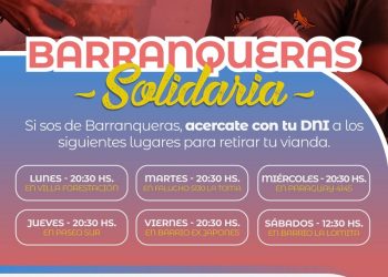 Barranqueras solidaria: entrega de viandas a los vecinos y vecinas