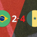 Senegal superó a Brasil con dos tantos de Sadio Mané
