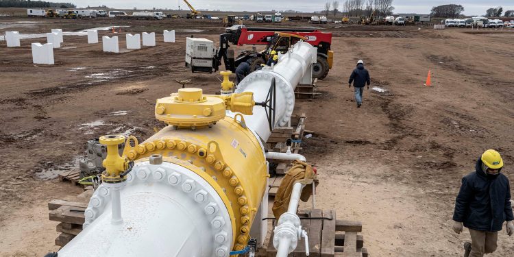 El Gasoducto Néstor Kirchner está llenado en un 55%