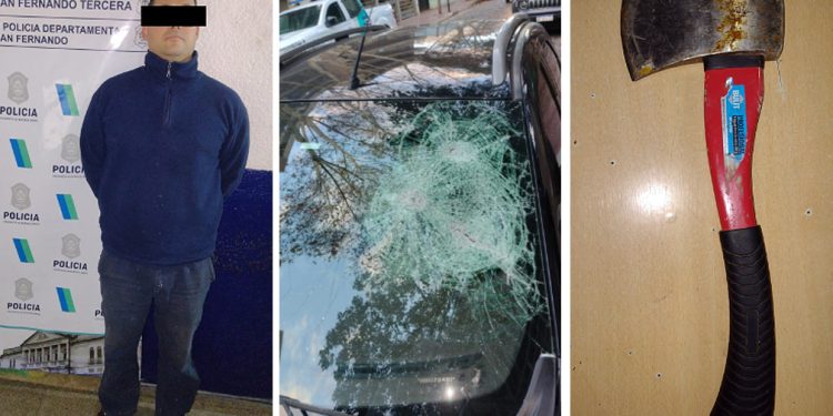 “El loco del hacha”: lo imputaron por daños y amenazas tras golpear al auto que lo chocó