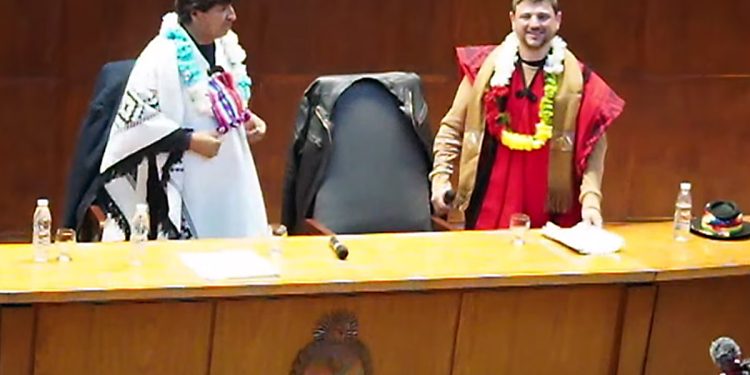 En campaña, Grabois logró una foto estratégica con Evo Morales