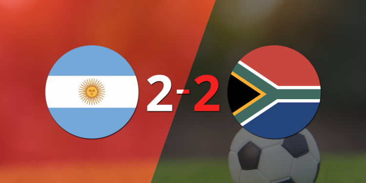 Muchos goles en el empate a 2 entre Argentina y Sudáfrica