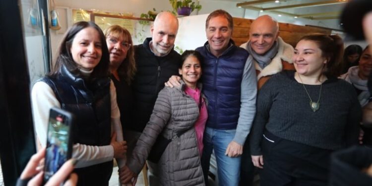 Rodríguez Larreta, Santilli, Espert y Pichetto recorrieron Vicente López junto a la intendenta Soledad Martínez