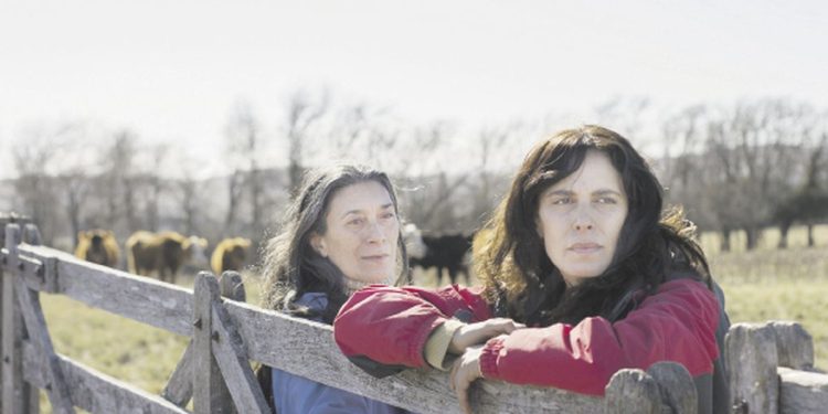 Amigas en el campo, en una sutil obra de Loza