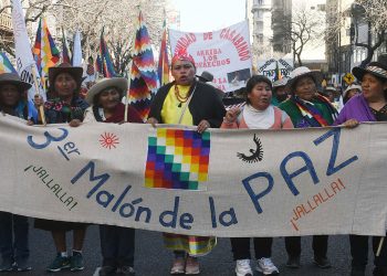 El “Malón de la Paz” contra la reforma constitucional de Morales llegó al Obelisco