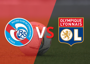 Empate a 0 en el comienzo del segundo tiempo entre RC Strasbourg y Olympique Lyon