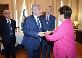 Delante de Kristalina Georgieva, Alberto Fernández pidió cambiar los estatutos del Fondo Monetario Internacional