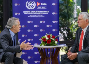 Fernández llamó a incrementar el comercio con Cuba al reunirse con Díaz-Canel