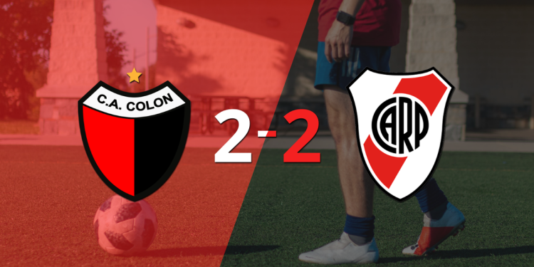 Colón empató con River Plate y Rubén Botta anotó dos goles