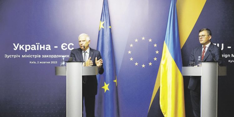 Inédita reunión de cancilleres de la Unión Europea en apoyo a Ucrania