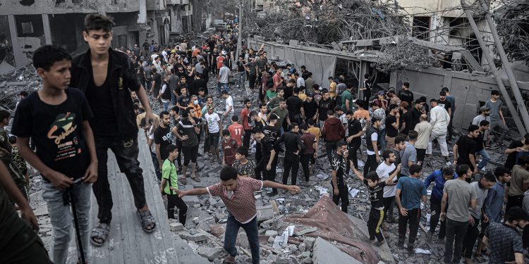 Acto en Plaza de Mayo en “solidaridad con el pueblo palestino”