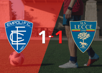 Lecce empató 1-1 en su visita a Empoli