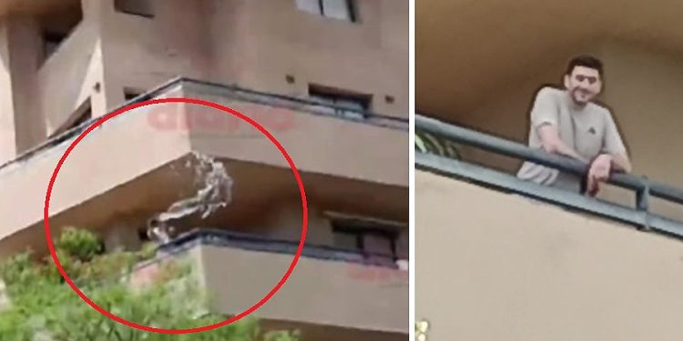 En Santiago, un vecino le tiró agua hirviendo a los manifestantes desde su balcón