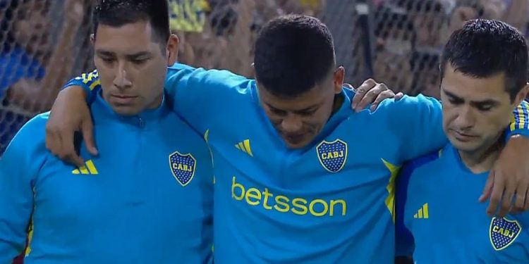Mal inicio de año para Boca: Marcos Rojo, lesionado en el precalentamiento