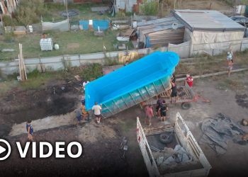 Recuperaron una pileta robada que era utilizada en una toma de terrenos en La Plata