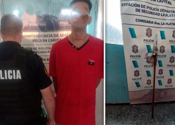 Atacó a su madre con una lanza y fue detenido en La Plata