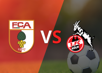 Al comienzo del segundo tiempo, Augsburg y Colonia empatan 1-1