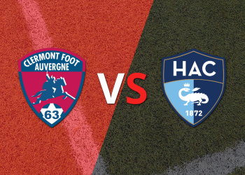 Clermont Foot vs Le Havre AC se van al descanso con un marcador 2-1