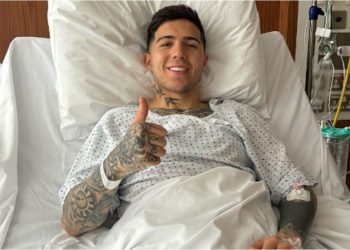 El posteo de Enzo Fernández en las redes tras ser operado de una hernia
