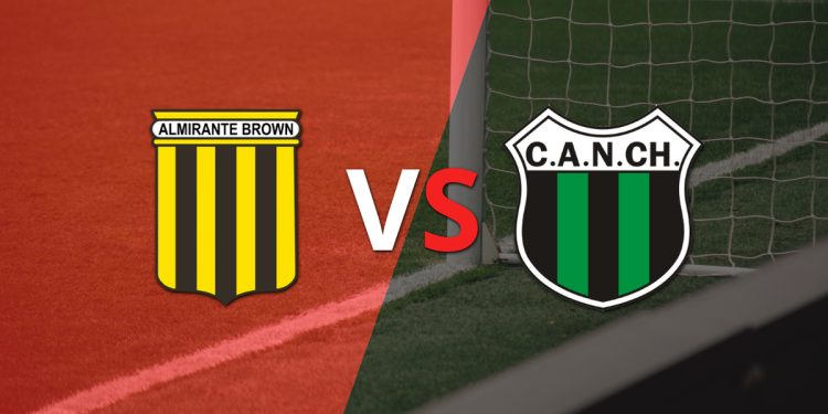 Llega el entretiempo y Almirante Brown y Nueva Chicago empatan sin goles