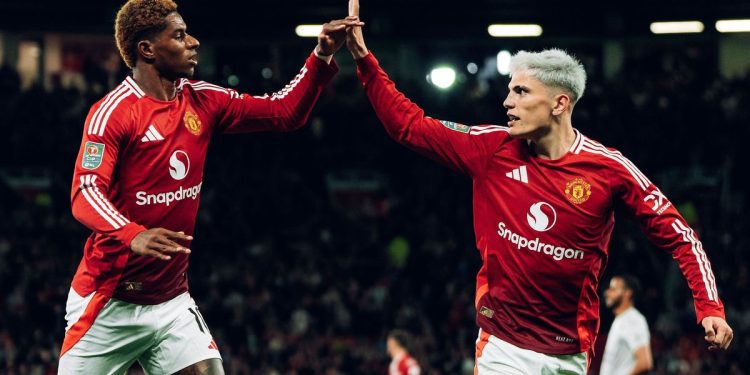 Alejandro Garnacho tuvo una noche brillante en el show del Manchester United en la Copa de la Liga