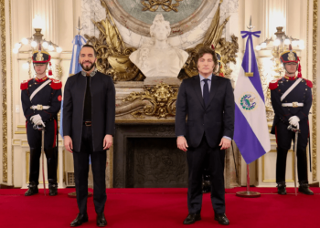 Luego de reunirse con Milei, Bukele pasó por el Congreso y tuvo foto con Villarruel