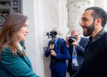 Nayib Bukele en el Congreso: se reunió con Victoria Villarruel y Martín Menem