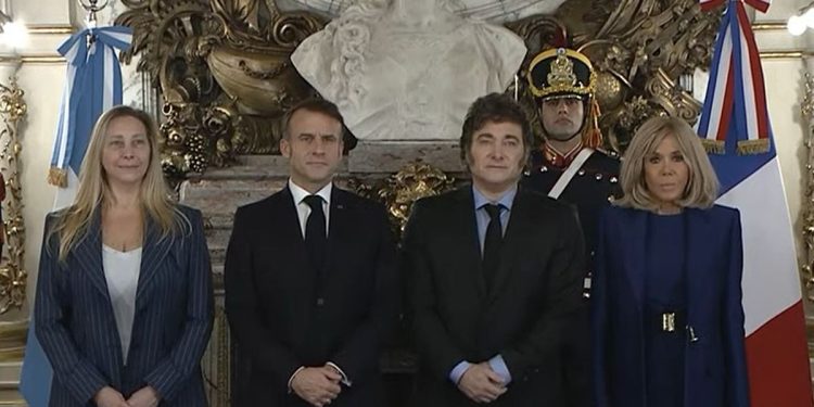 Javier Milei se reúne con Emmanuel Macron en Casa Rosada