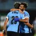 Uruguay le ganó a Colombia en un final de locos y también lo festejó Argentina